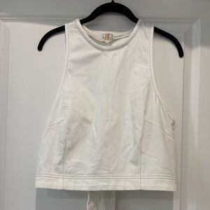 NWT Anthropologie White Denim Top
